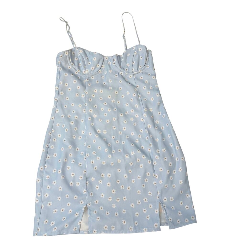 Princess Polly Blue Daisy Print Mini Dress Size US 6